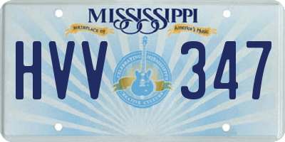MS license plate HVV347