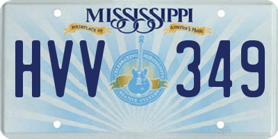 MS license plate HVV349