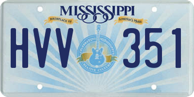 MS license plate HVV351