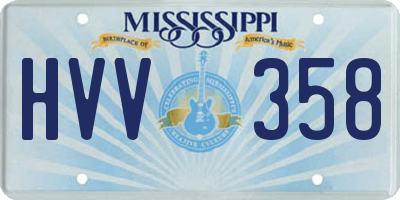 MS license plate HVV358