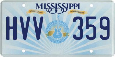 MS license plate HVV359