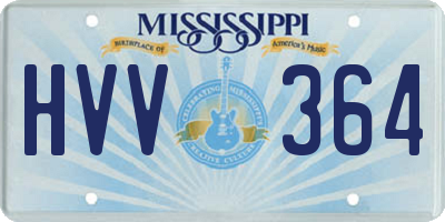 MS license plate HVV364