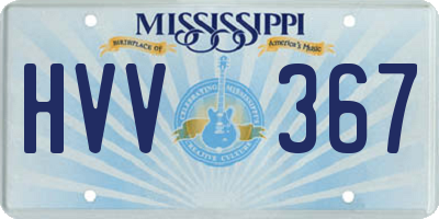 MS license plate HVV367
