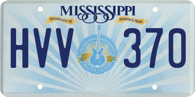 MS license plate HVV370