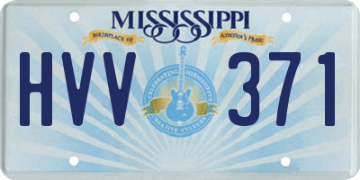 MS license plate HVV371