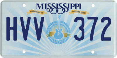MS license plate HVV372