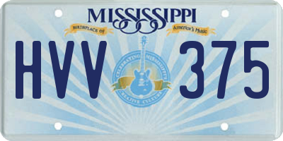 MS license plate HVV375