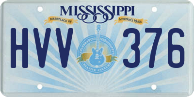 MS license plate HVV376