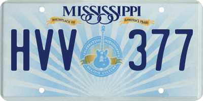MS license plate HVV377