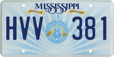 MS license plate HVV381