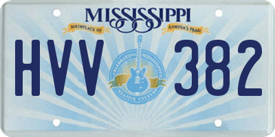 MS license plate HVV382
