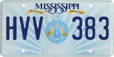 MS license plate HVV383