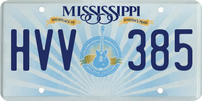 MS license plate HVV385