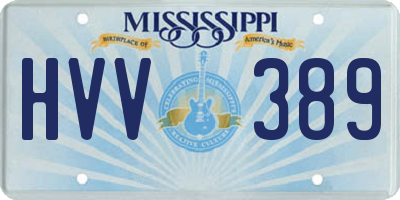 MS license plate HVV389