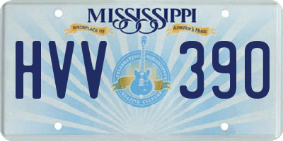 MS license plate HVV390