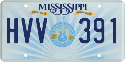 MS license plate HVV391