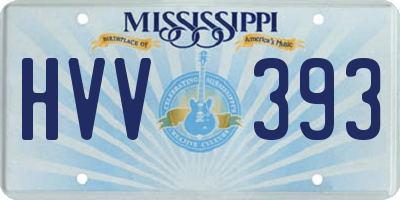 MS license plate HVV393