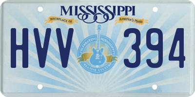 MS license plate HVV394