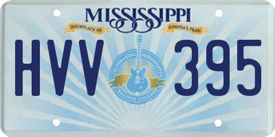 MS license plate HVV395