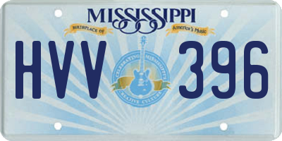 MS license plate HVV396
