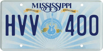 MS license plate HVV400