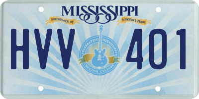 MS license plate HVV401