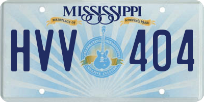 MS license plate HVV404