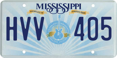 MS license plate HVV405