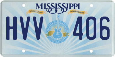 MS license plate HVV406