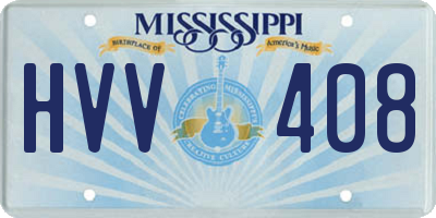 MS license plate HVV408