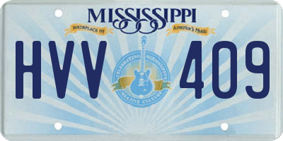 MS license plate HVV409