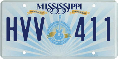 MS license plate HVV411