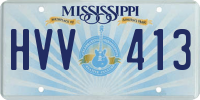MS license plate HVV413