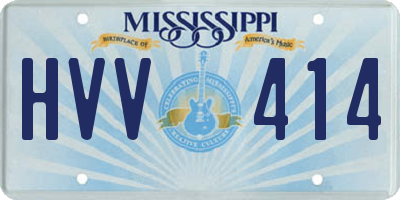 MS license plate HVV414