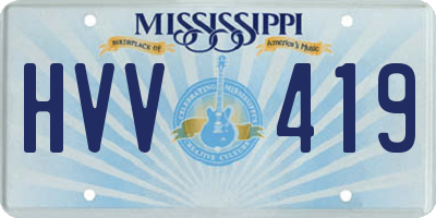MS license plate HVV419