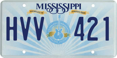 MS license plate HVV421