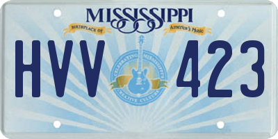 MS license plate HVV423