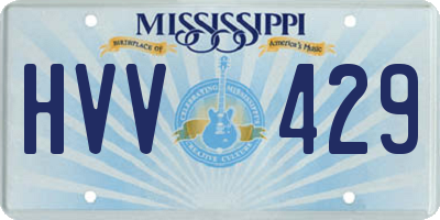 MS license plate HVV429