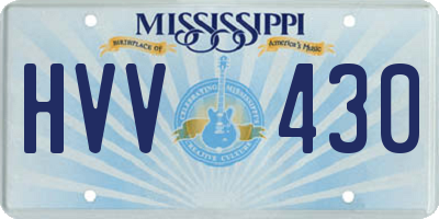 MS license plate HVV430