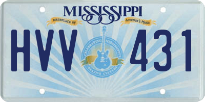 MS license plate HVV431