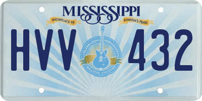 MS license plate HVV432