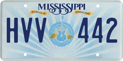 MS license plate HVV442