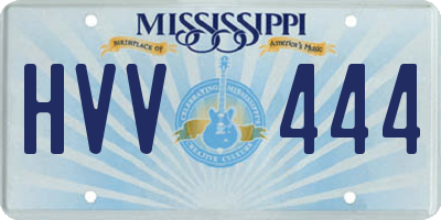 MS license plate HVV444