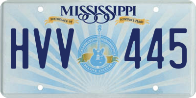 MS license plate HVV445