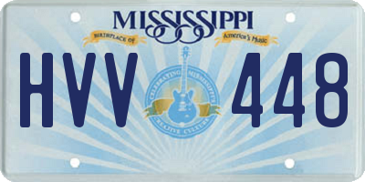 MS license plate HVV448