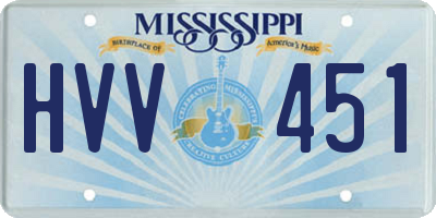 MS license plate HVV451