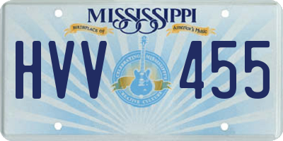 MS license plate HVV455