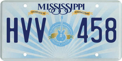 MS license plate HVV458
