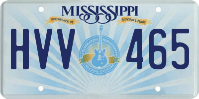 MS license plate HVV465