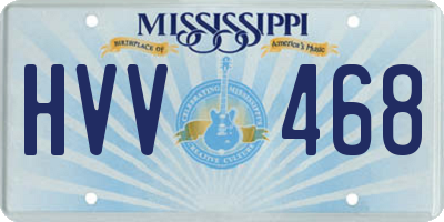 MS license plate HVV468